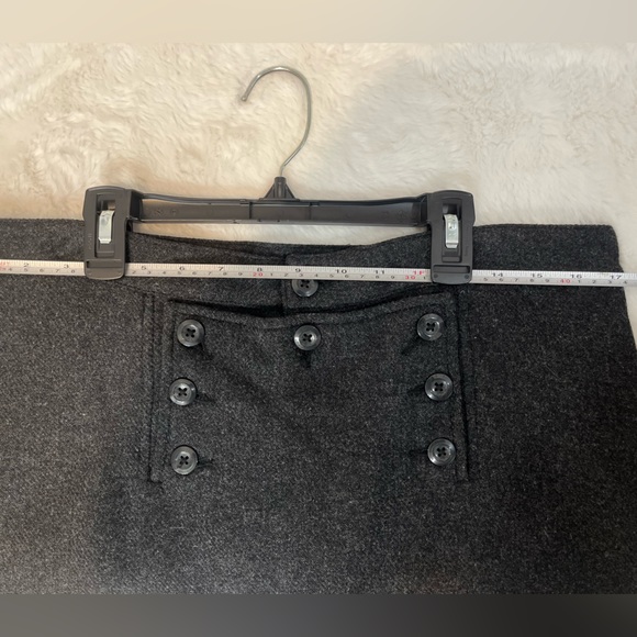 Charcoal Dark Gray Wool Skirt Size 12 - Picture 3 of 4